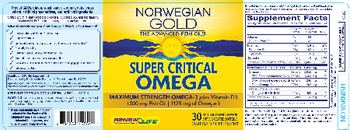 Renew Life Norwegian Gold Super Critical Omega Natural Orange Flavor - omega3 supplement