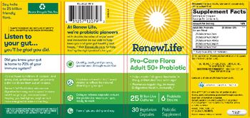 Renew Life Pro-Care Flora Adult 50+ Probiotic 25 Billion Live Cultures - probiotic supplement