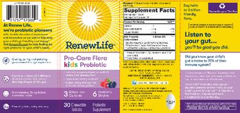Renew Life Pro-Care Flora Kids Probiotic Natural Berry Flavor - probiotic supplement