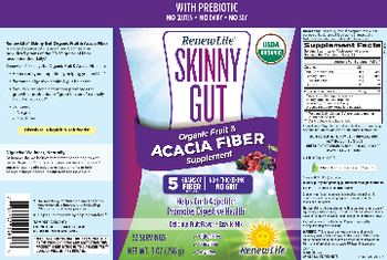 Renew Life Skinny Gut Organic Fruit & Acacia Fiber Delicious Fruit Flavor - organic fruit acacia fiber supplement
