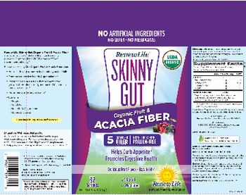 Renew Life Skinny Gut Organic Fruit & Acacia Fiber Delicious Fruit Flavor - fiber supplement