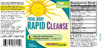 Renew Life Total Body Rapid Cleanse - supplement