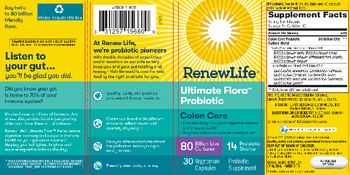 Renew Life Ultimate Flora Colon Care 80 Billion - probiotic supplement