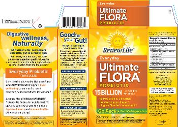 Renew Life Ultimate Flora Everyday Probiotic 15 Billion Go Pack - probiotic supplement