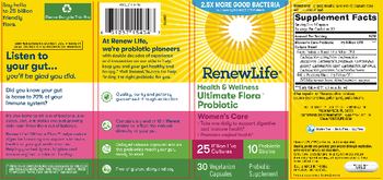 Renew Life Ultimate Flora Health & Wellness Women’s Care 25 Billion - probiotic supplement
