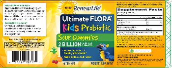 Renew Life Ultimate Flora Kids Probiotic 2 Billion Sour Gummies - probiotic supplement