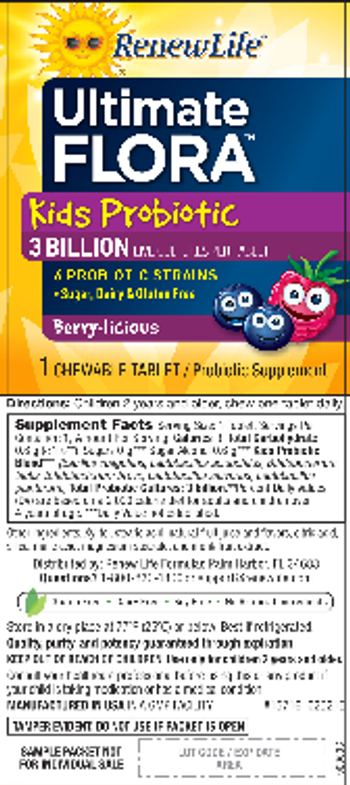 Renew Life Ultimate Flora Kids Probiotic 3 Billion Berry-licious - probiotic supplement