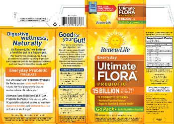 Renew Life Ultimate Flora Probiotic Everyday 15 Billion Go Pack - probiotic supplement