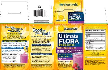 Renew Life Ultimate Flora Probiotic Fizzy Drink Mix 10 Billion Mixed Berry Flavor - probiotic supplement
