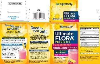 Renew Life Ultimate Flora Probiotic Fizzy Drink Mix 10 Billion Raspberry Lemonade Flavor - probiotic supplement