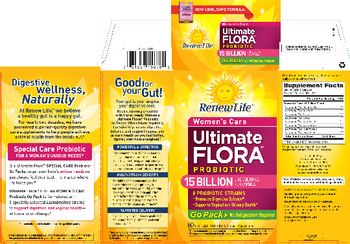 Renew Life Ultimate Flora Probiotic Women's Care 15 Billion Go Pack - probiotic supplement