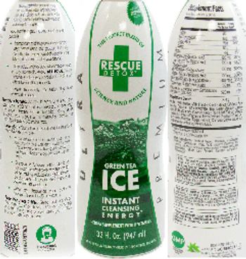 Rescue Detox Green Tea Ice - herbal supplement with b vitamins