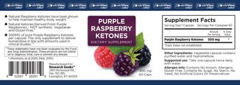 Research Geeks Purple Raspberry Ketones - supplement
