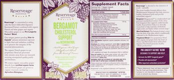 Reserveage Nutrition Bergamot Cholesterol Support With Resveratrol - supplement