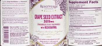 Reserveage Nutrition Grape Seed Extract 325 mg - supplement