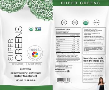 Reset/360 BY DR. SARA GOTTFRIED Super Greens - supplement