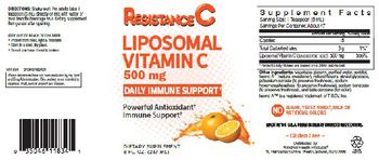 Resistance C Liposomal Vitamin C 500 mg - supplement
