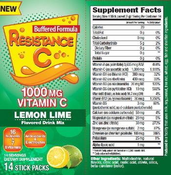 Resistance C Resistance C Lemon Lime Flavored Drink Mix - supplement