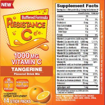 Resistance C Resistance C Tangerine Flavored Drink Mix - supplement
