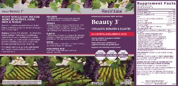ResVitale Beauty 3 Collagen, Keratin & Elastin - supplement
