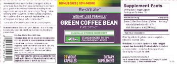 ResVitale Green Coffee Bean - supplement