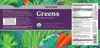 ResVitale Greens Fermented Organic Green Food Blend - supplement