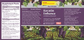 ResVitale Keratin Enhance With Biotin And Resveratrol 500 MG KERATIN - supplement