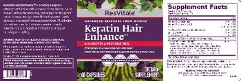 ResVitale Keratin Hair Enhance - supplement