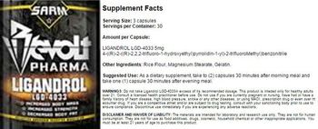 Revolt Pharma Liganrdol LGD-4033 - supplement