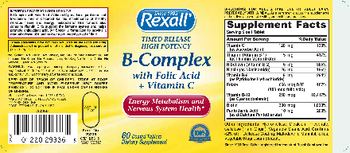 Rexall B-Complex with Folic Acid + Vitamin C - supplement