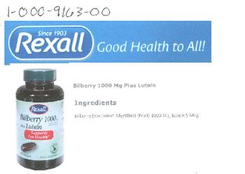 Rexall Bilberry 1000 mg Plus Lutein - supplement