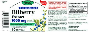 Rexall Bilberry Extract 1000 mg - herbal supplement