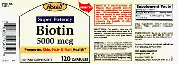 Rexall Biotin 5000 mcg - supplement