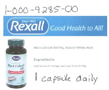 Rexall Black Cohosh 540 mg - supplement