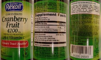 Rexall Concentrated Cranberry Fruit Plus Vitamin C - supplement