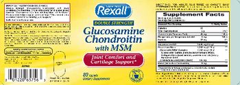 Rexall Double Strength Glucosamine Chondroitin With MSM - supplement