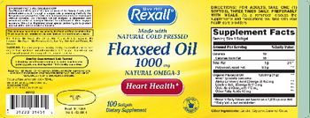 Rexall Flaxseed Oil 1000 mg - supplement