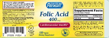 Rexall Folic Acid 400 mcg - supplement