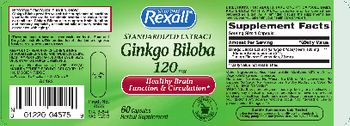 Rexall Ginkgo Biloba 120 mg - herbal supplement