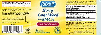 Rexall Horny Goat Weed With Maca - supplement