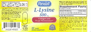 Rexall L-Lysine 500 mg - supplement