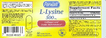 Rexall L-Lysine 500 mg - supplement