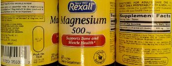 Rexall Magnesium 500 mg - supplement