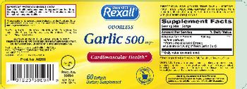 Rexall Odorless Garlic 500 mg - supplement