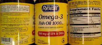 Rexall Omega-3 Fish Oil 1000 mg - supplement