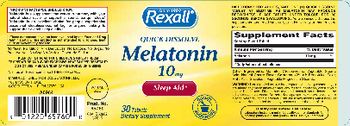 Rexall Quick Dissolve Melatonin 10 mg - supplement