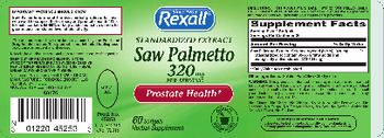 Rexall Saw Palmetto 320 mg - herbal supplement