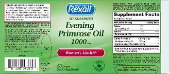 Rexall Standardized Evening Primrose Oil 1000 mg - supplement