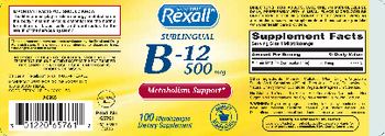 Rexall Sublingual B-12 500 mcg - supplement