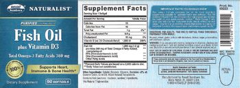 Rexall Sundown Naturalist Fish Oil Plus Vitamin D3 - supplement